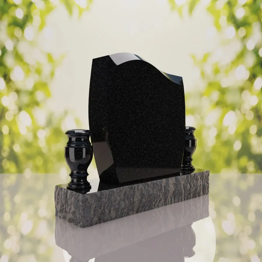 Wave Upright Headstone